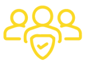 Icon of three people with a checkmark badge